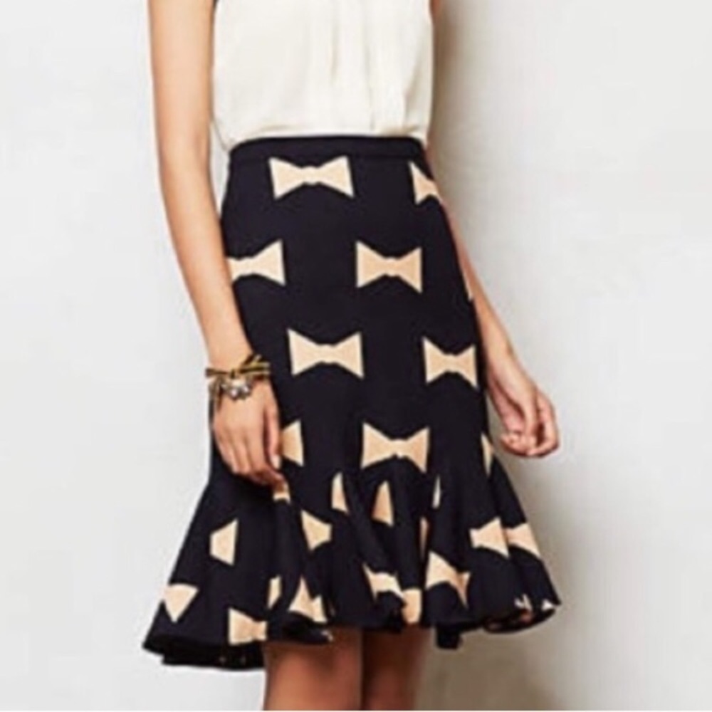 Eva Franco - Anthropologie Bow tie trumpet skirt